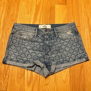 Embellished Bedazzled Hollister Denim Shorts
